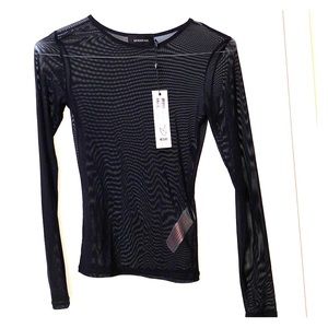 Sheer mesh long sleeve top by Minkpink